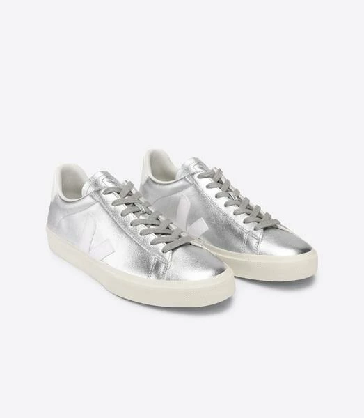 Veja Women Campo Chromefree Trainers Silver White