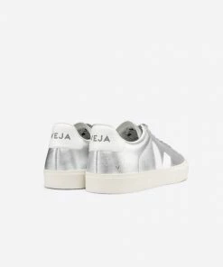 Veja Women Campo Chromefree Trainers Silver White