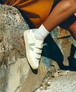 Veja Recife Logo Chromefree Leather Extra White Matcha Shoes