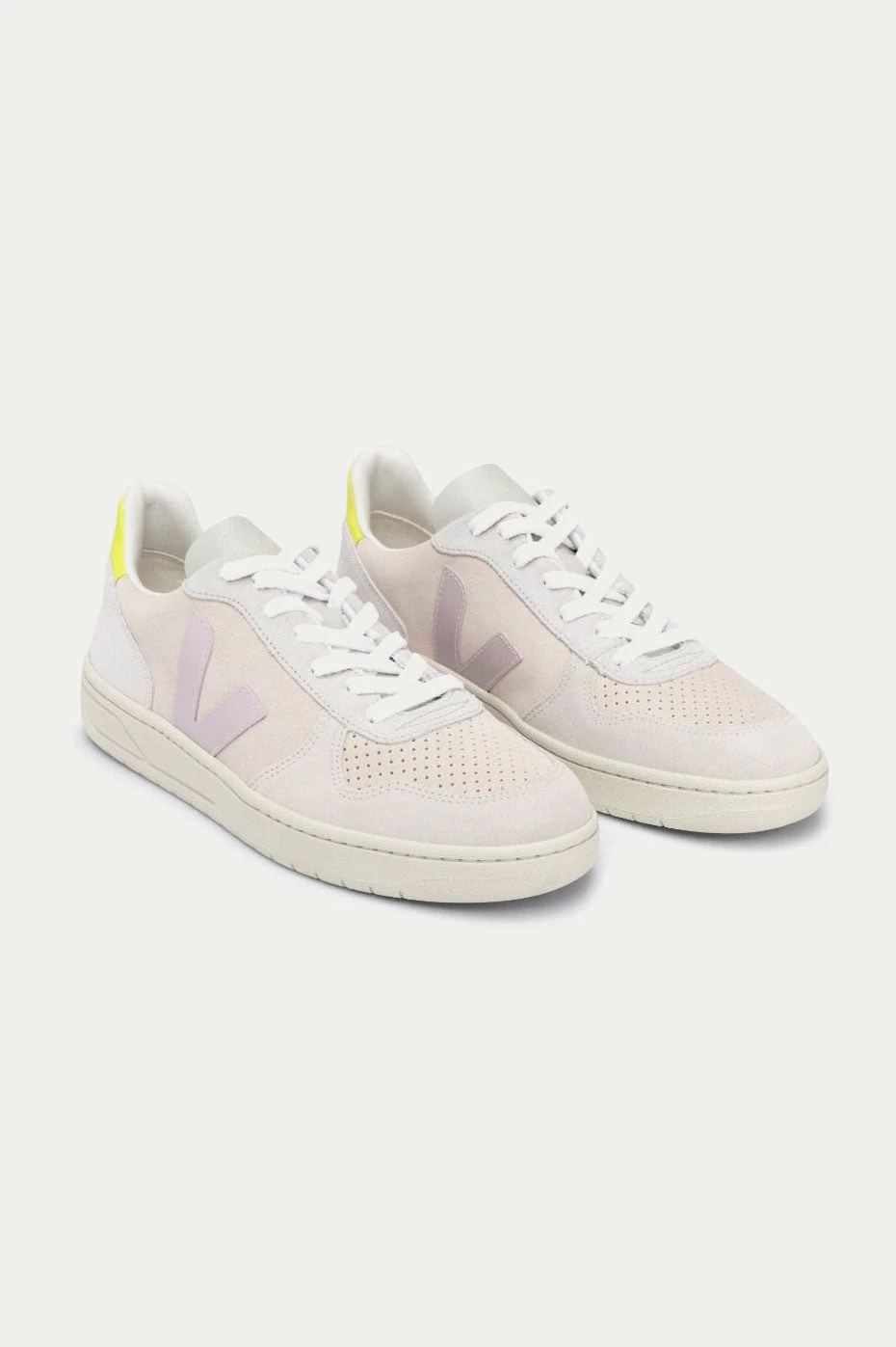 Veja Multico Sable Parme V-10 Suede Trainer Womens