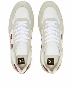 Veja V-10 B-mesh White & Marsala Shoes