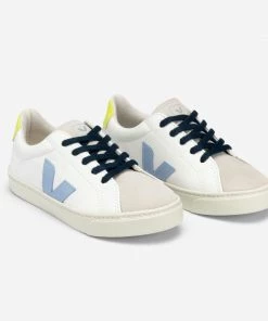 Veja Esplar Junior Lace Chromefree White Steel Jaune Fluo Shoes
