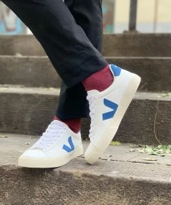 Veja Campo Chromefree Leather Extra White Swedish Blue