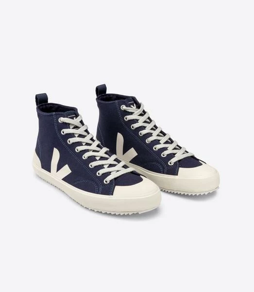 Veja Nova High Top Trainer Shoes Marine Pierre