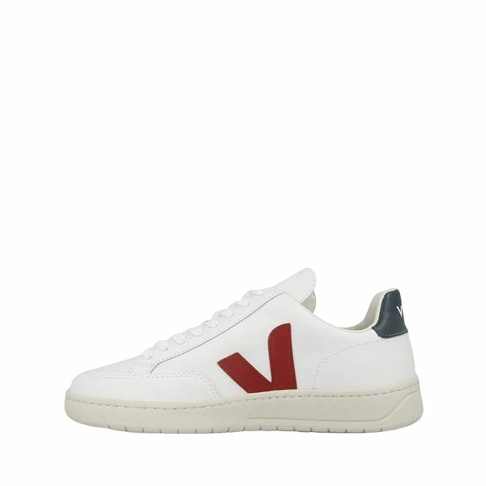 Veja Scarpe V-12 Leather Uomo Extra White/Marsala/Nautico