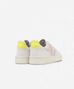 Veja Women V-10 Suede Trainers - Multico/Sable/Parme