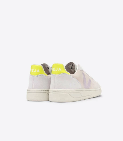 Veja Women V-10 Suede Trainers - Multico/Sable/Parme