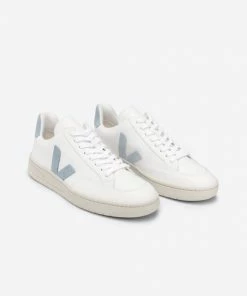 Veja Women V-12 Trainers - Leather Extra White/Steel