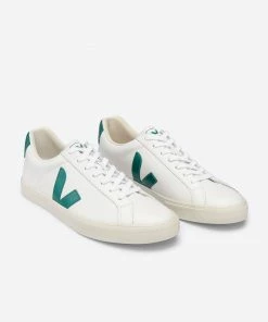 Veja Extra White Brittany Esplar Logo Leather Trainer Womens