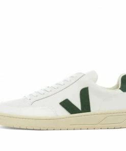 Veja Veja V-12 Leather Sneakers White, White & Green