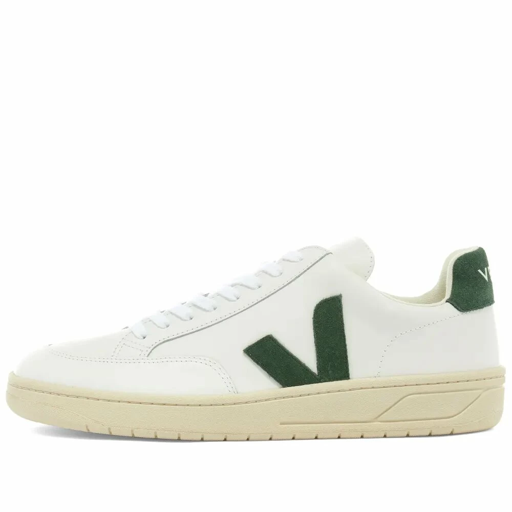 Veja Veja V-12 Leather Sneakers White, White & Green