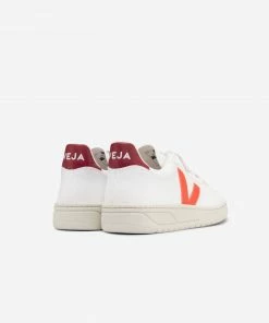 Veja V-10 Cwl White Orange-Fluo Marsala UNISEX