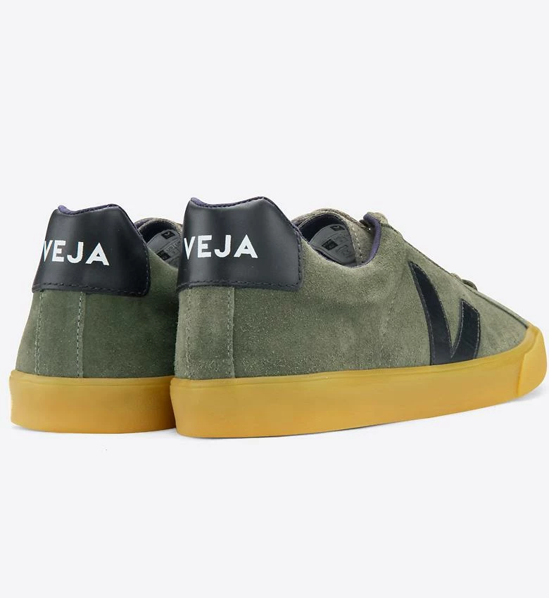 Veja Essbar Suede Olive Black Natural Sole Sneakers