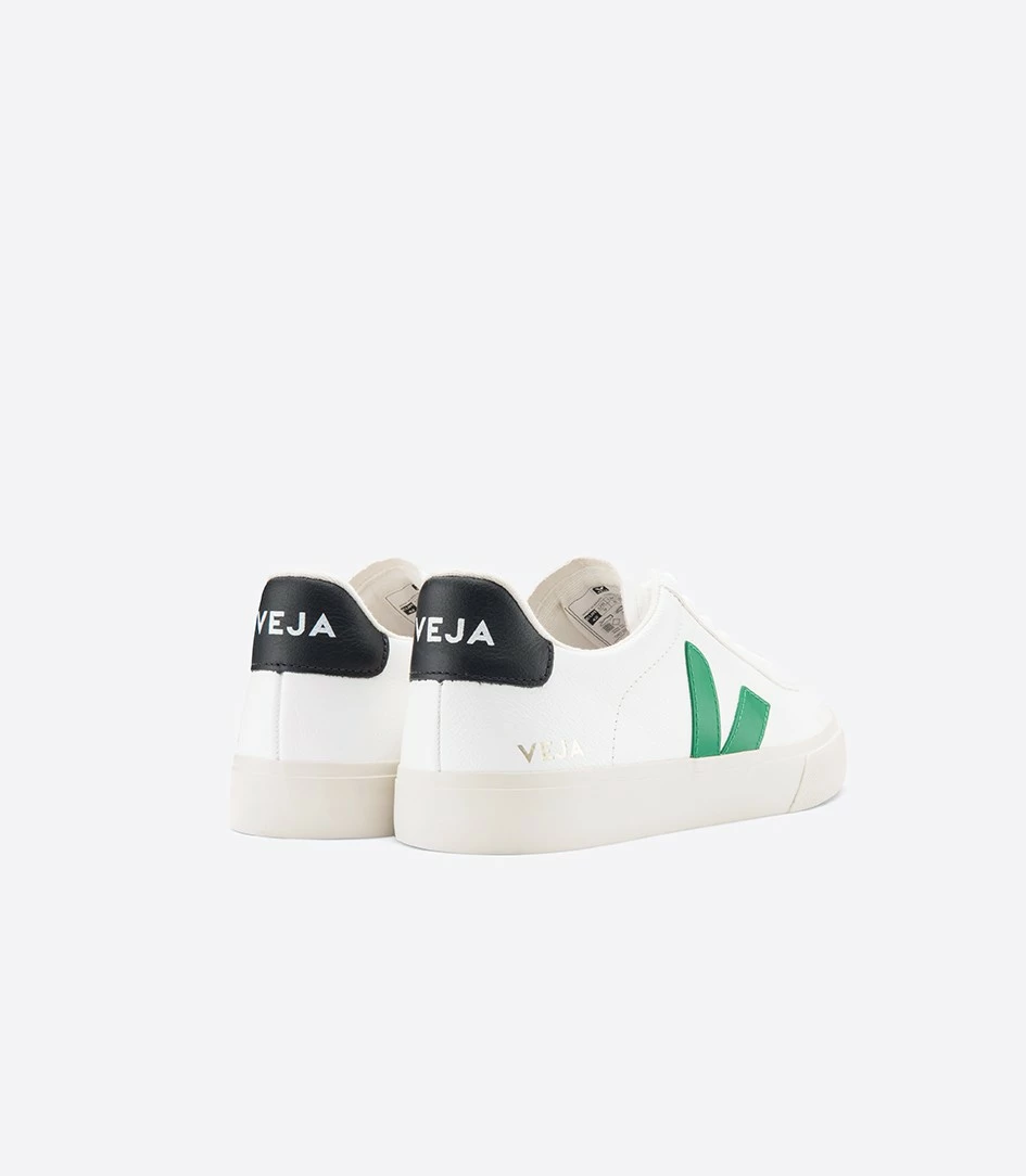 Veja Campo Leather Extra White Emeraude Black Sneakers