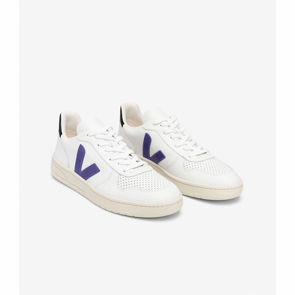 Veja Zapatillas V-10 Leather Extra-White / Purple