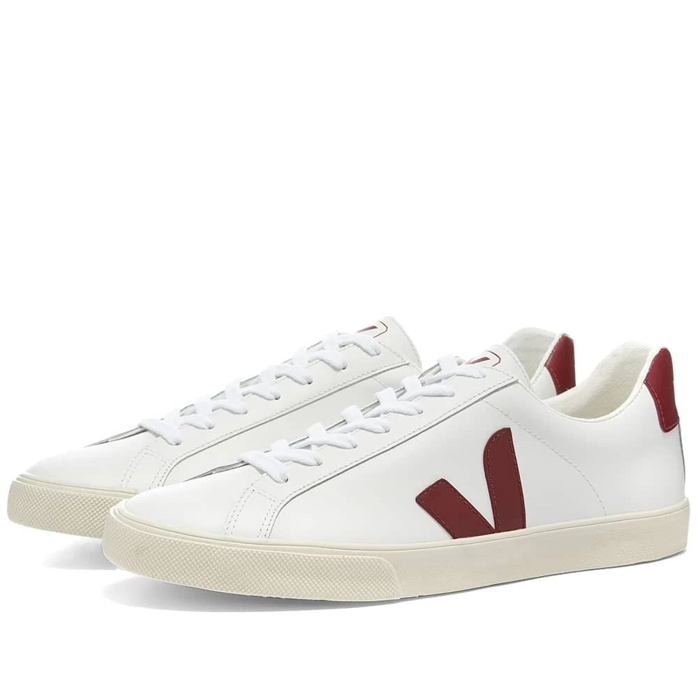 Veja Veja Esplar Clean Leather Sneaker White & Marsala