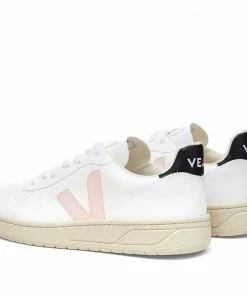 Veja Veja V-10 CWL Basketball Sneaker White, Pink & Black