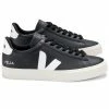 Veja Campo Chrome Free Leather Trainers Shoes - Black White