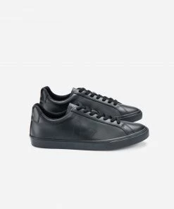 Veja Full Black Leather Esplar Sneaker