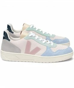 Veja V-10 Suede Trainers Multico Natural Babe