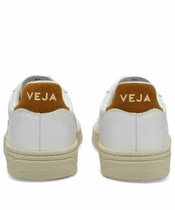 Veja Veja V-10 Leather Basketball Sneaker White Camel