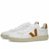Veja Veja V-10 Leather Basketball Sneaker White Camel
