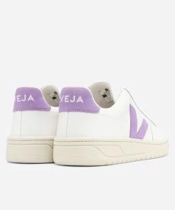 Veja V-12 Leather Trainers Extra White Lavande