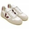 Veja Veja V-10 Suede & Mesh Basketball Sneaker White & Marsala
