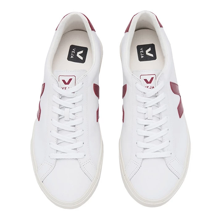 Veja Veja Esplar Clean Leather Sneaker White & Marsala
