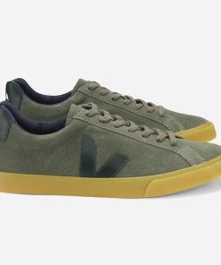 Veja Essbar Suede Olive Black Natural Sole Sneakers
