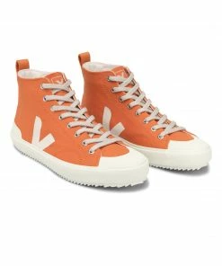 Veja Nova High Top Canvas Trainers - Pumpkin Pierre