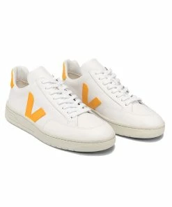 Veja V-12 Leather Extra White Ouro Shoes