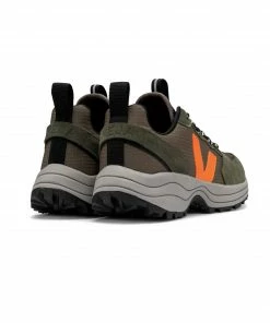 Veja Venturi Ripstop Kaki Neon Orange Trainers