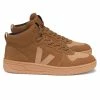 Veja V-15 Nubuck High Top Trainers - Camel Desert