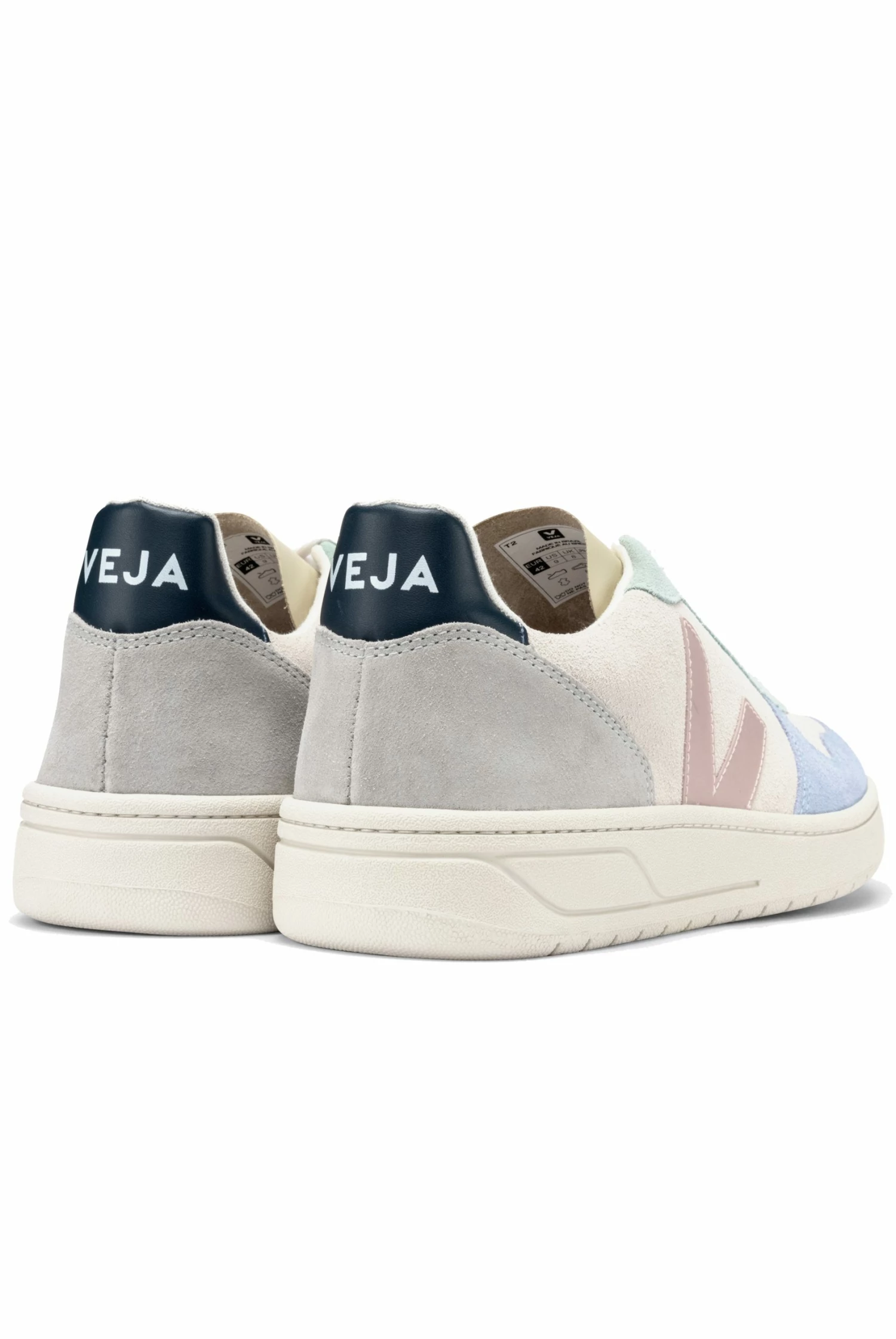 Veja V-10 Suede Trainers Multico Natural Babe