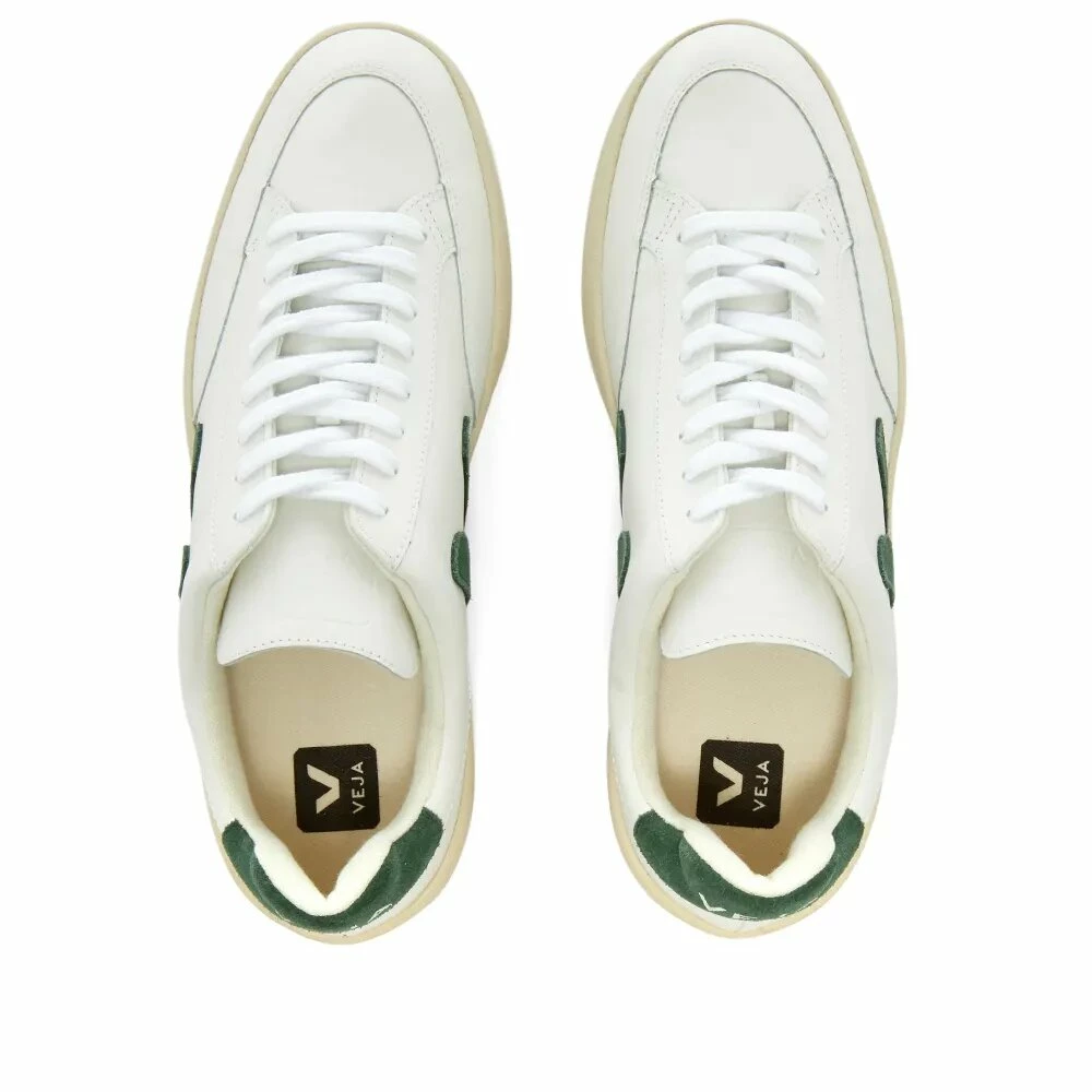 Veja Veja V-12 Leather Sneakers White, White & Green