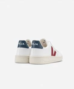 Veja V-12 White Marsala Nautico Shoes