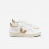 Veja V-10 Leather Extra White Platine Shoes