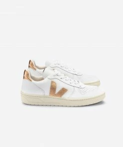 Veja V-10 Leather Extra White Platine Shoes