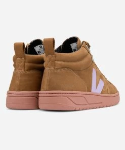 Veja Roraima Nubuck High Top Trainers - Brown Lavande