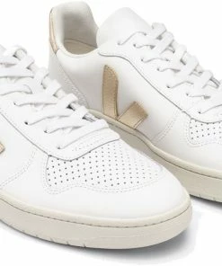 Veja V10 Leather Extra White Platine Shoes