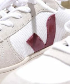Veja Veja V-10 Suede & Mesh Basketball Sneaker White & Marsala