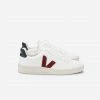 Veja V 12 Leather Extra White Marsala Nautico Sneaker