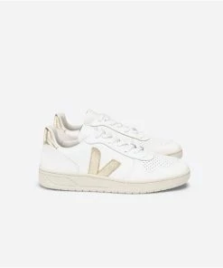 Veja V10 Leather Extra White Platine Shoes
