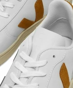 Veja Veja V-10 Leather Basketball Sneaker White Camel
