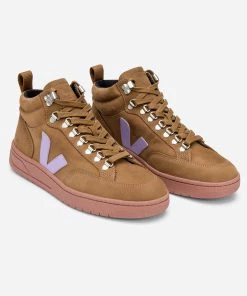 Veja Roraima Nubuck High Top Trainers - Brown Lavande