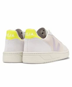 Veja V-10 Suede Trainers - Multico Sable Parme